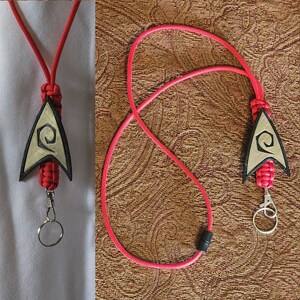 Paracord ID/Keychain Neck Lanyard with Safety Breakaway Release. Great for convention badges. Science Fiction Themed.