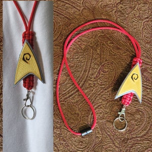 Paracord ID/Keychain Neck Lanyard with Safety Breakaway Release. Great for convention badges. Science Fiction Themed.