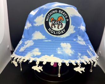 Nothing Beats a Ket2 Holiday Bucket Hat / Festival Hat / Rave Hat - with or without charms or patch