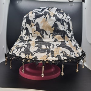 Horse and Spoons Bucket Hat / Festival Hat / Rave Hat with charms