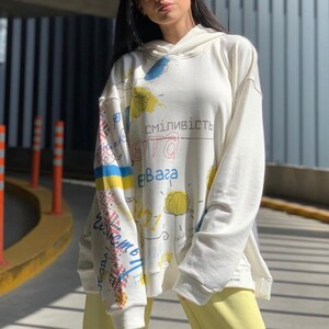 UA hoodie with print Ukraine Shop Support Ukraine oversized hoodie unisex hoodie image 2