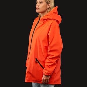 Dual-Tone Unisex Raincoat Sunshine Yellow & Vibrant Orange Ukrainian Craftsmanship image 3