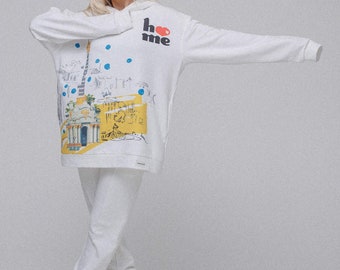 Ukraine hoodie with print Kiev, Oversized Hoodie Mock up, Unisex white hoodie, comfortable printed hoodie, designer clothes, designer print