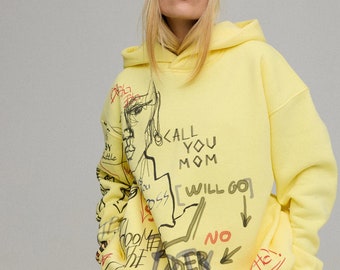 Stylish Casual Fleece Hoodie Mock up, Unisex yellow hoodie, comfortable printed hoodie, designer clothes, designer print