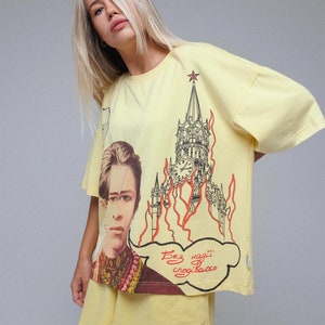 Women's sports t-shirt, yellow t-shirt, cotton shirt, universal model with an author's print and author's inscriptions, ukrainian production image 6