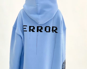 Trendy Fleece Cotton Warm Hoodie Mock-up - Urban Streetwear Blue Hoodie with stylish design - Extra Cozy and Chic