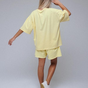 Women's sports t-shirt, yellow t-shirt, cotton shirt, universal model with an author's print and author's inscriptions, ukrainian production image 8