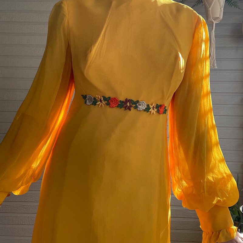May Solid Chiffon Dress Light Yellow main image 0