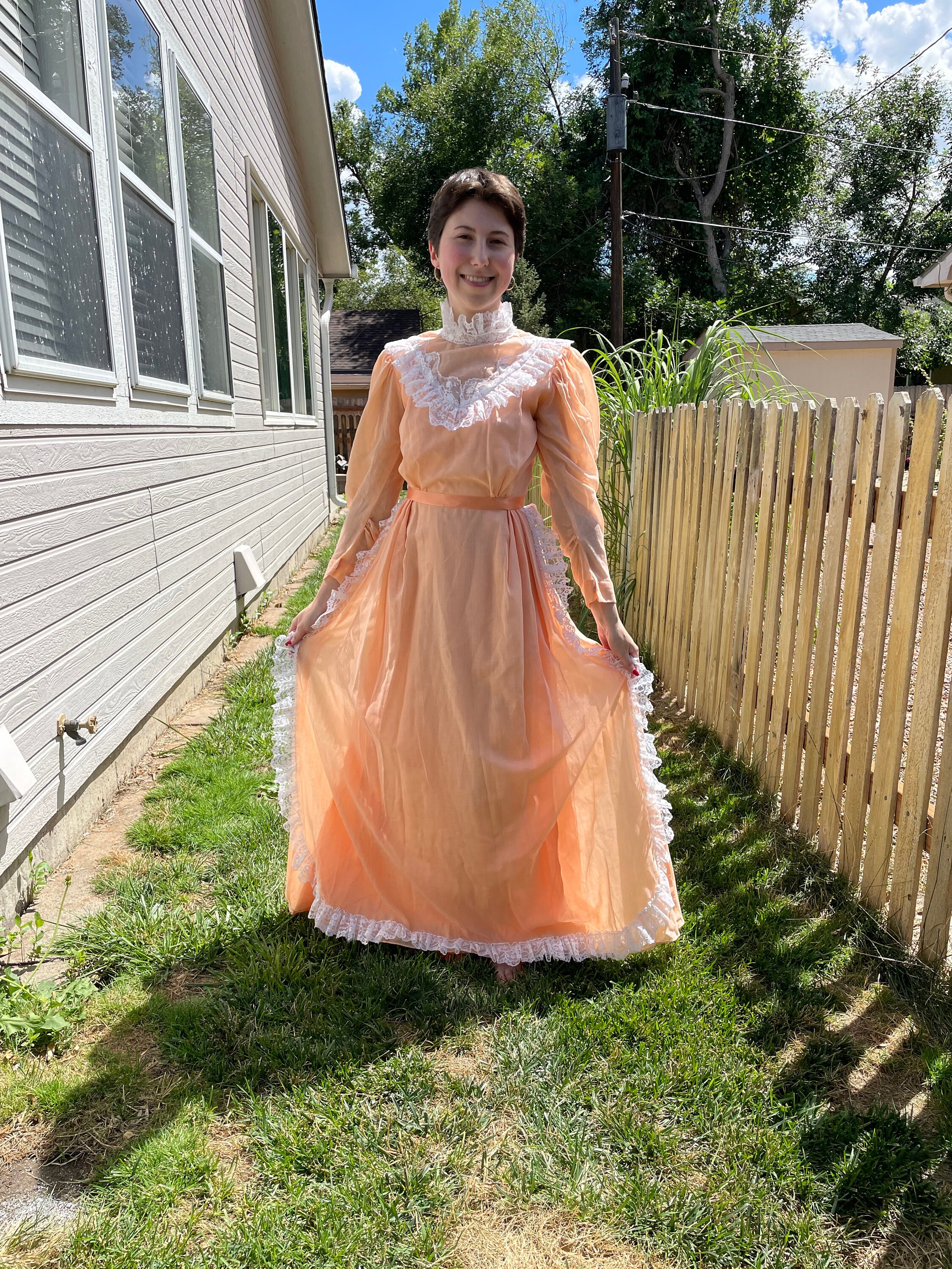 Pastel Peach Dress Etsy