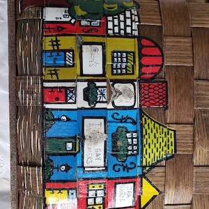 Vintage Handpainted Caro-Nan Signed Basket Purse