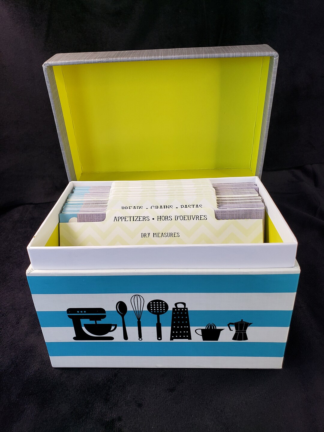 Recipe Card File/box With Unused 4x6 Recipe Cards and 12 Tabs Etsy