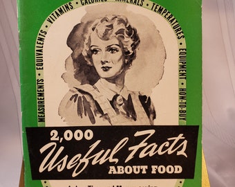 Vintage Rezeptbuch ~ 2.000 Nützliche Fakten über das Essen von Culinary Arts Institute