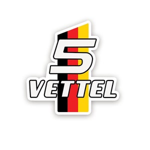 Sebastian Vettel F1 Formula One - Color Sticker