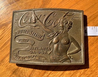 Vintage bronze Coca-Cola belt buckle