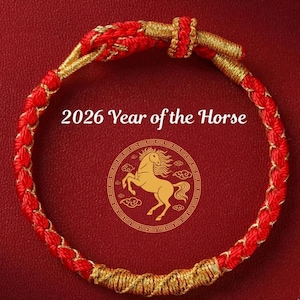 Bestseller 2026 Year of the Horse Lucky Red Bracelet, hand woven,Protection,couple bracelets,gift for him,gift for her,mother's day,fengshui