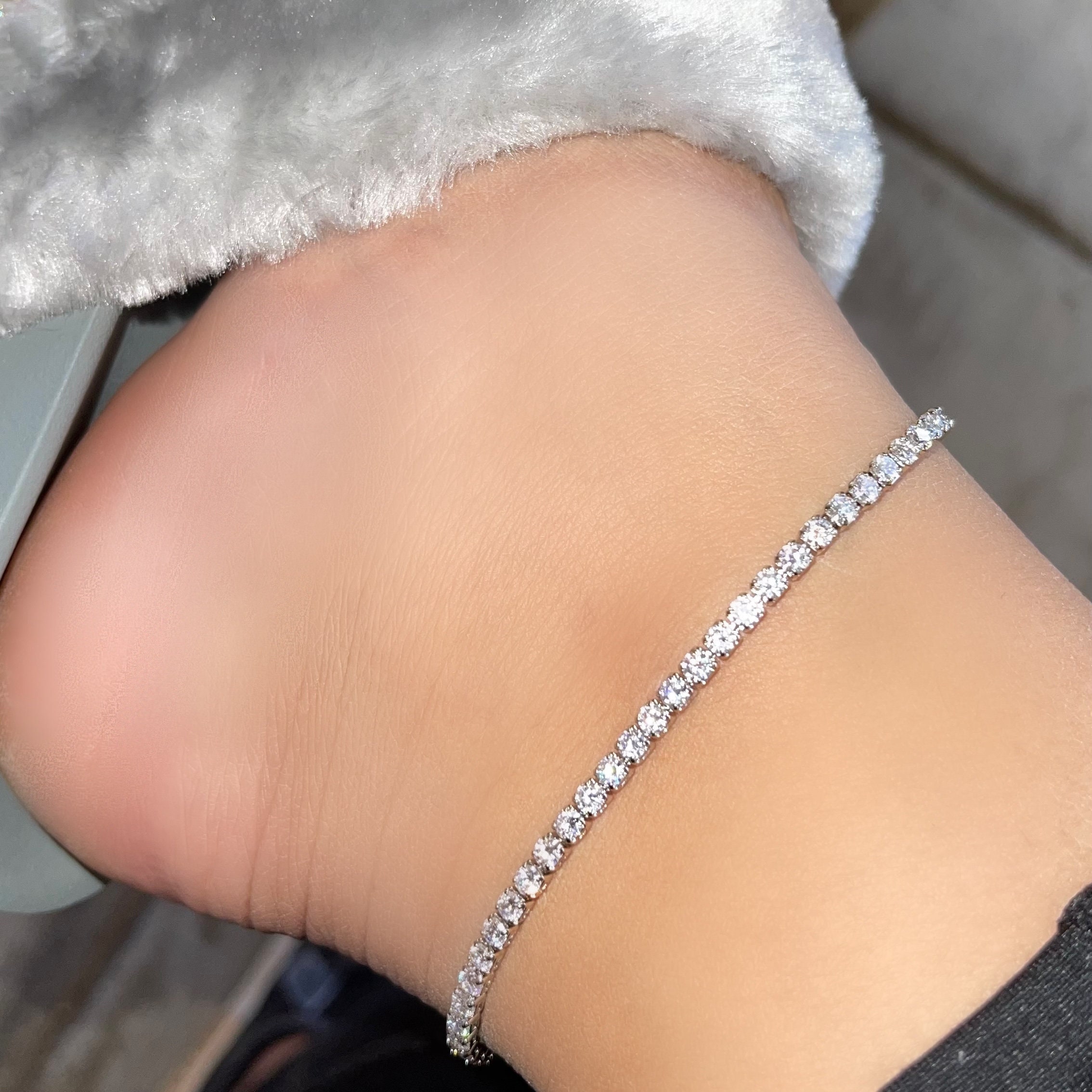 Women Ankle Bracelet Silver Anklet Foot Jewelry Girl's Beach Chain Diamond  2 AU for sale online | eBay