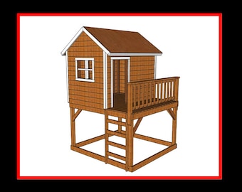 8x8 Sideways Playhouse Plans PDF