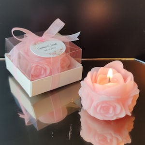 Cadeaux pour bougies de mariage roses : cadeaux de mariage élégants