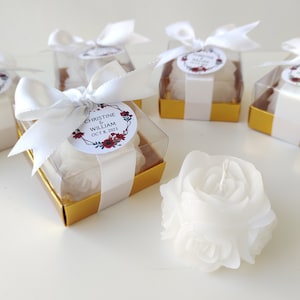 Hochzeitskerzen Favors, Rose Candle Favors, Brautparty Favors, Geschenke für Party Favors, Hochzeitsgeschenke in loser Schüttung, Kerzen Blumen Kerzen