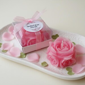 Cheap Rose Wedding Candle Favors for Guest, Elegant Bridal Shower ...