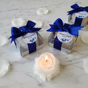 Rose Wedding Candle Favors: Elegant Bridal Shower Gifts - Etsy