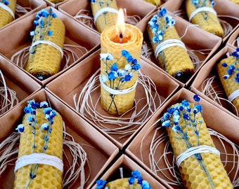 Wedding Favors  Beeswax Candles Pure Natural Scented Beeswax Candle Pillar for Bridal Shower Party Favors Wedding Gifts in Bulk
