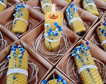 Wedding Candle Gifts, Natural Beeswax for Birthday Favor, Anniversary gifts, Bridal Shower Gifts for guest, Sweet 16 Favors
