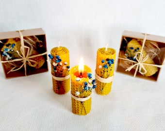Beeswax Wedding Favor Candles Bridal Shower Natural ScentedCandles