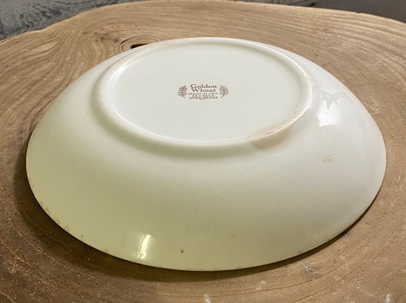 Vintage Homer Laughlin, Golden Wheat Bowl, 22 K Salad or Cereal Bowl