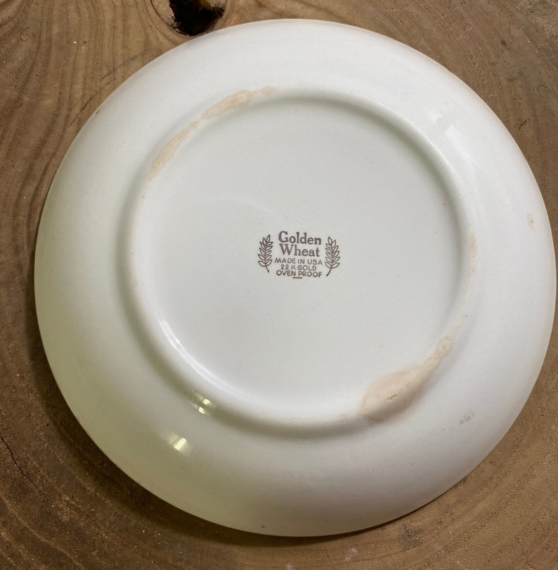 Vintage Homer Laughlin, Golden Wheat Bowl, 22 K Salad or Cereal Bowl