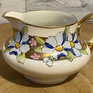 Nippon Style Creamer Pitcher, Hand Painted, Creamers, Coffee and Tea Accessory