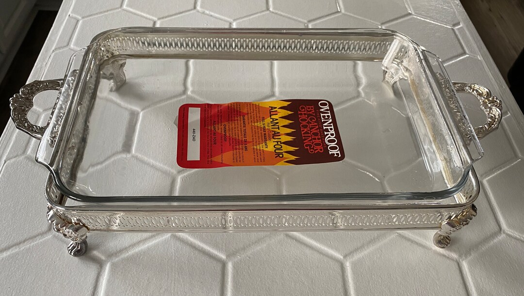 Anchor Hocking Fireking Bakeware, Vintage Cookware, Chafing Dish, Oven