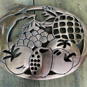 Copper Brass Trivet, Fruit Harvest, Cookware, Trivets & Pot Holders, Trivets
