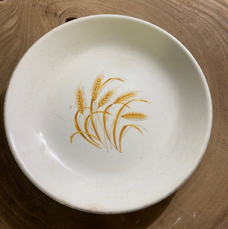 Vintage Homer Laughlin, Golden Wheat Bowl, 22 K Salad or Cereal Bowl