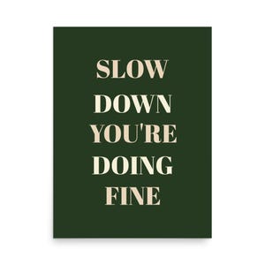 Motivational Quote Poster: Calming Mental Health Wall Art