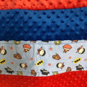 Boy Superhero baby quilt | Made with Minky | Soft & Cuddly