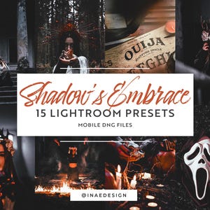 Dark & Cinematic Mobile Lightroom Presets | 15 Shadow&#39;s Embrace Photo Filters for Moody Edits | Grainy Aesthetic Filters for Instagram
