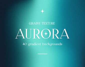 40 Aurora Gradient Backgrounds, Northern Lights, Grainy Textured, Social Media Gradients, Instagram Story Background