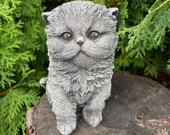 Cat figurine Cat statue Outdoor cat Concrete cat Pet memorial stone Cat grave marker Cat memorial Cat lover gift