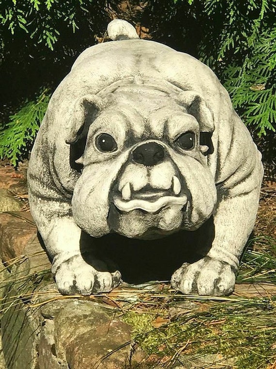 Beton Bulldogge Englische Bulldogge Stehende Bulldogge Böse Bulldogge Figur  Beton Bulldogge Statue Veranda Dekor Für Geschenk - .de