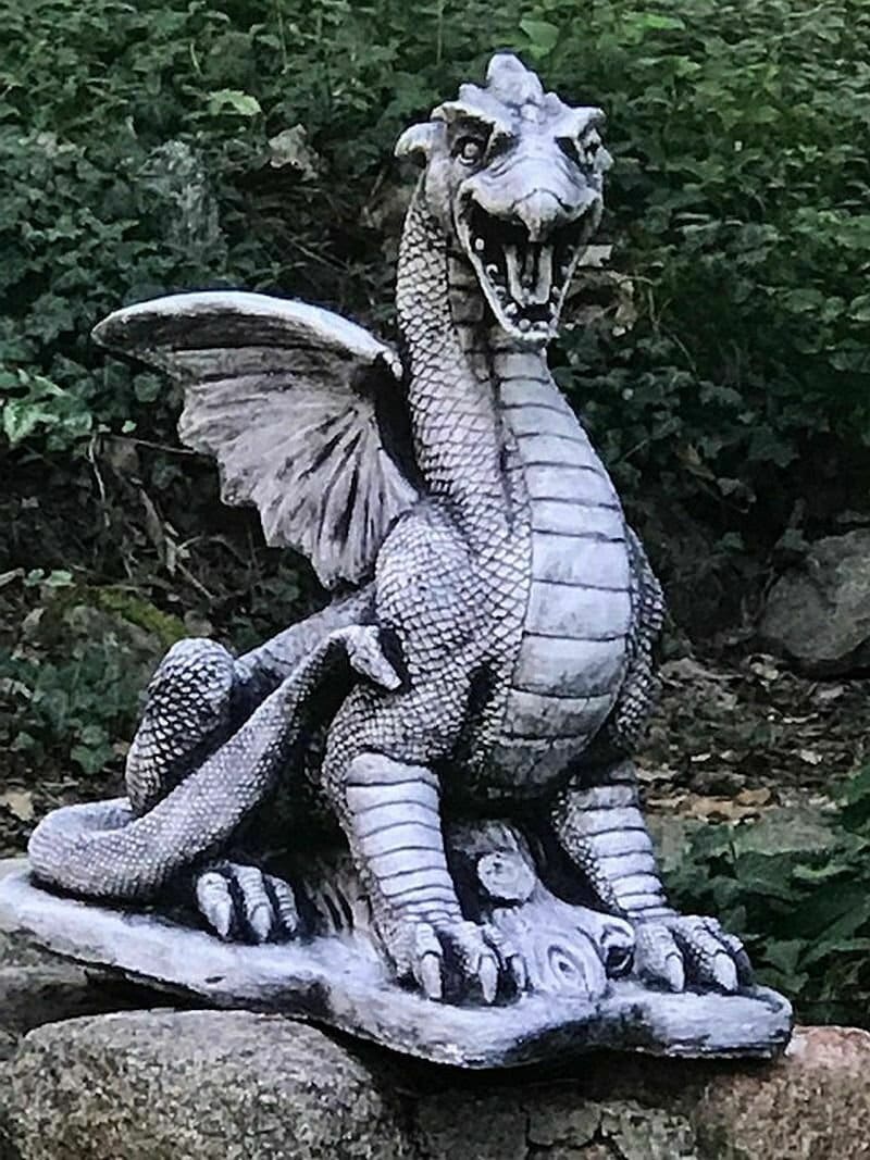 Garden Dragon Statue - Etsy
