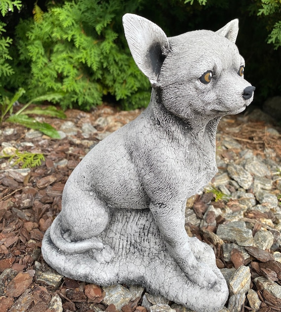 lustige Deko-Gartenfigur Tier Figur im Stiefel Gartenfigur Hund