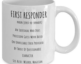 First Responder Gift Funny Coffee Mug Definition, Gag Gift, Coworker, Birthday