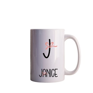 Initial Monogramm Personalisierter Buchstabe Keramik Tasse Kaffeetasse Geschenk für Männer & Frauen