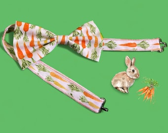 Tie on your Carrot-Themed Easter Adjustable Bow Tie!
