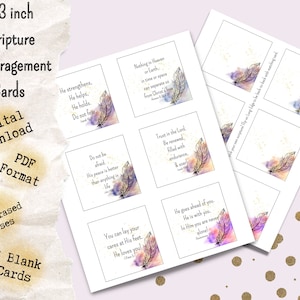 Digital Encouragement Bible Verse Cards, Printable Encouraging Scripture Cards to Gift to Friends, Memorize Scripture Cards