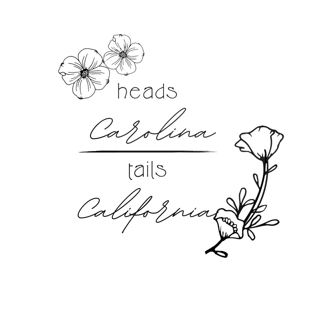 Heads Carolina Tails California PNG SVG Etsy