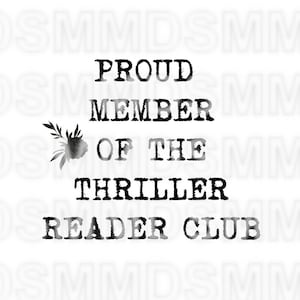 Thriller Reader Png, Book Digital Download, Book Lover PNG, Sublimation Design, Book PNG, Instant Download, Bookish Gift, Book Club Png