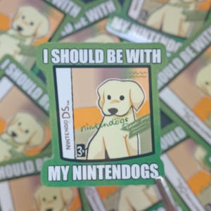 Nintendogs Sticker glänzend- 50x50 cm | Nintendogs Sticker Art