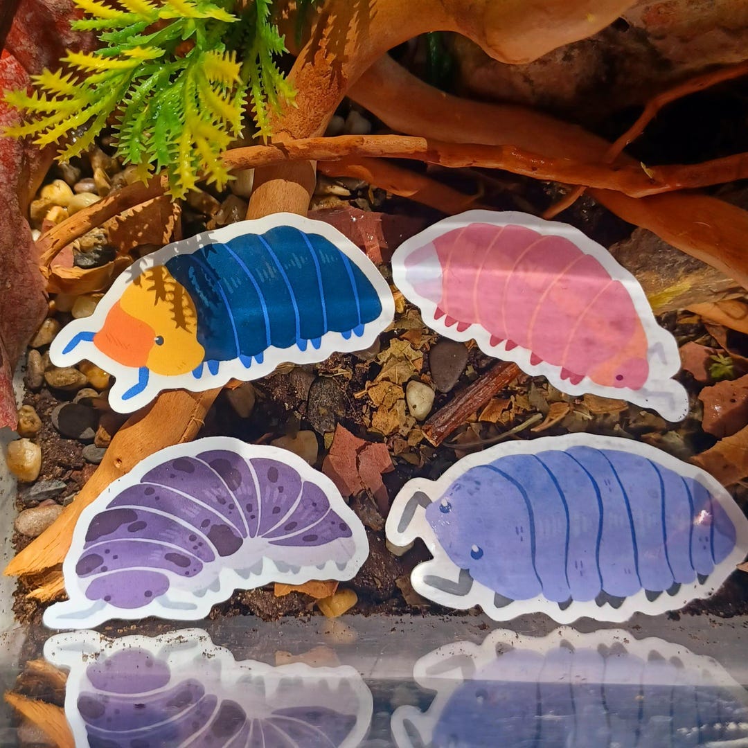 Isopod Sticker Set – Cute Bug Stickers Bundle Pack | 2x2